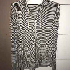 American Eagle Outfitters striped zip up hoodie